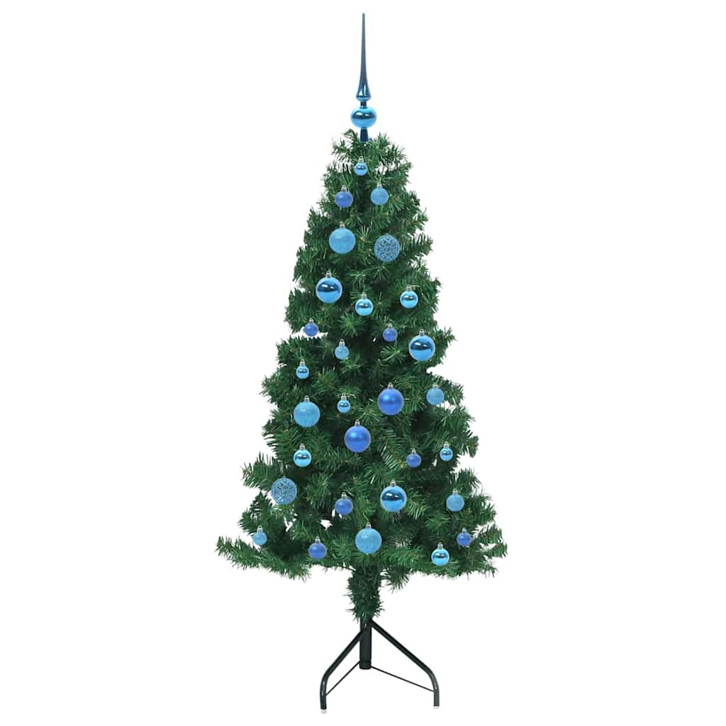 vidaXL Rogowa Sztuczna Choinka z podstawą Zielony 150 cm PVC i Metal