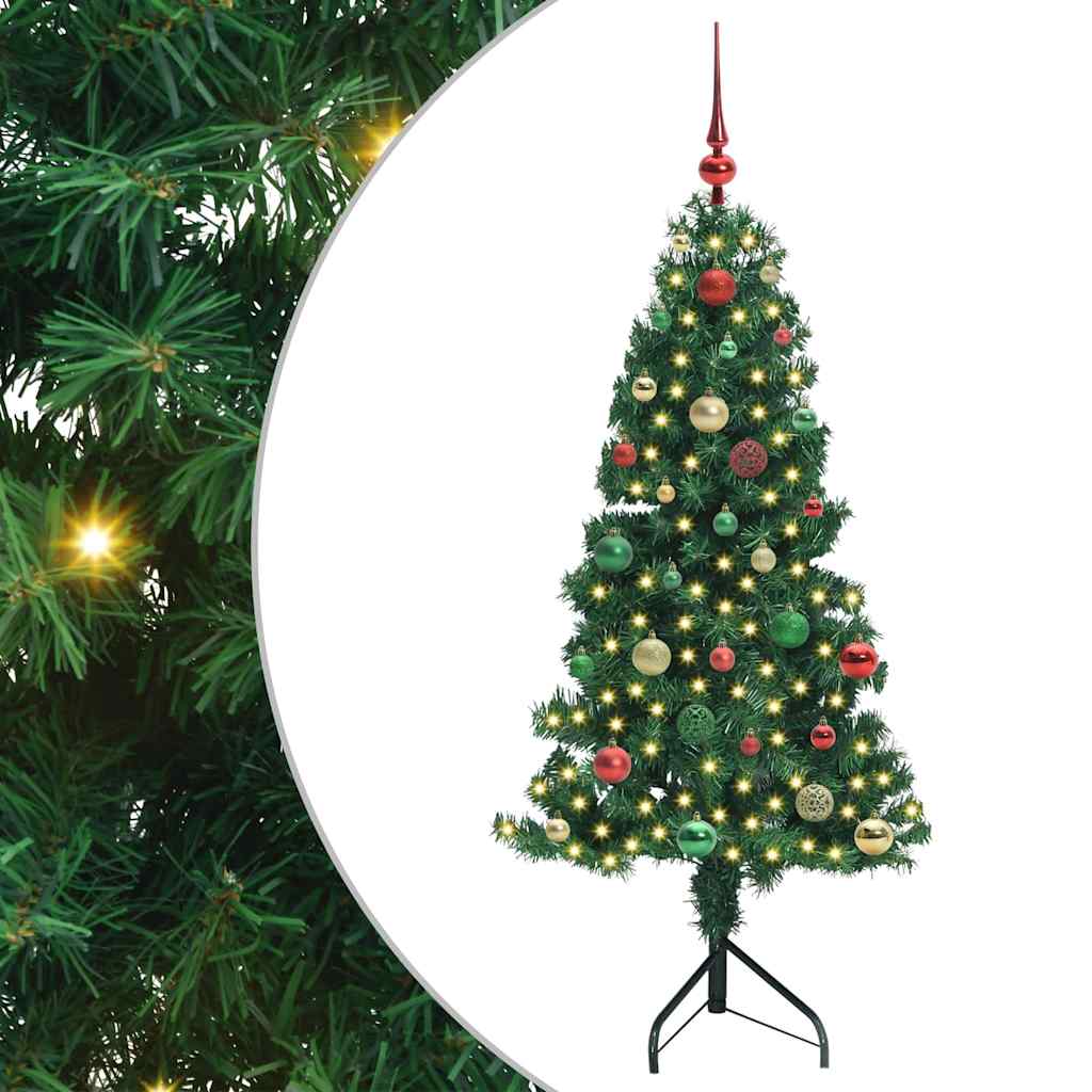 vidaXL Rogowa Sztuczna Choinka z podstawą Zielony 150 cm PVC i Metal