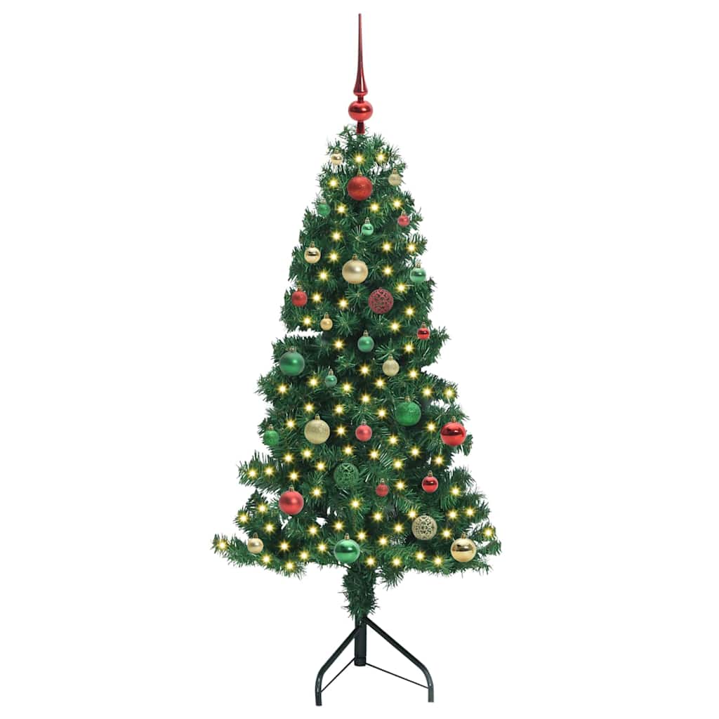vidaXL Rogowa Sztuczna Choinka z podstawą Zielony 150 cm PVC i Metal