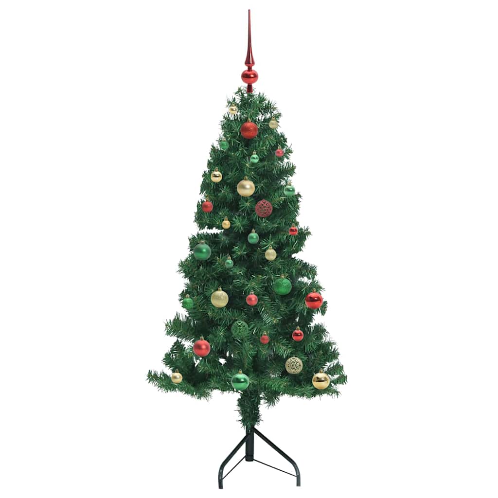 vidaXL Rogowa Sztuczna Choinka z podstawą Zielony 150 cm PVC i Metal