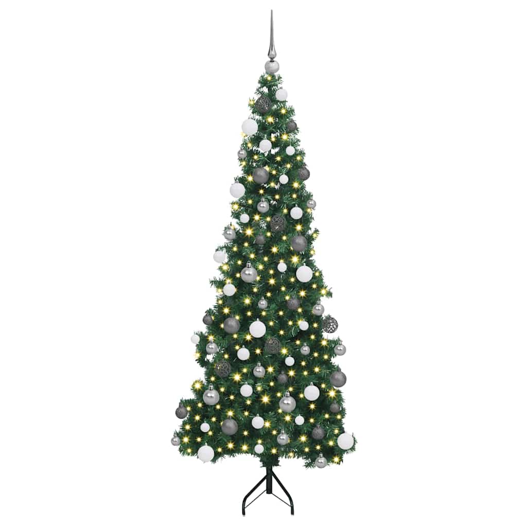 vidaXL Rogowa Sztuczna Choinka z podstawą Zielony 180 cm PVC i Metal