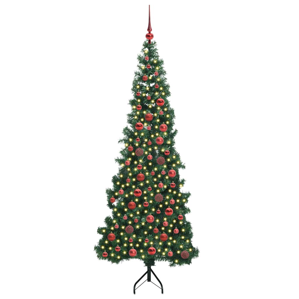vidaXL Rogowa Sztuczna Choinka z podstawą Zielony 180 cm PVC i Metal