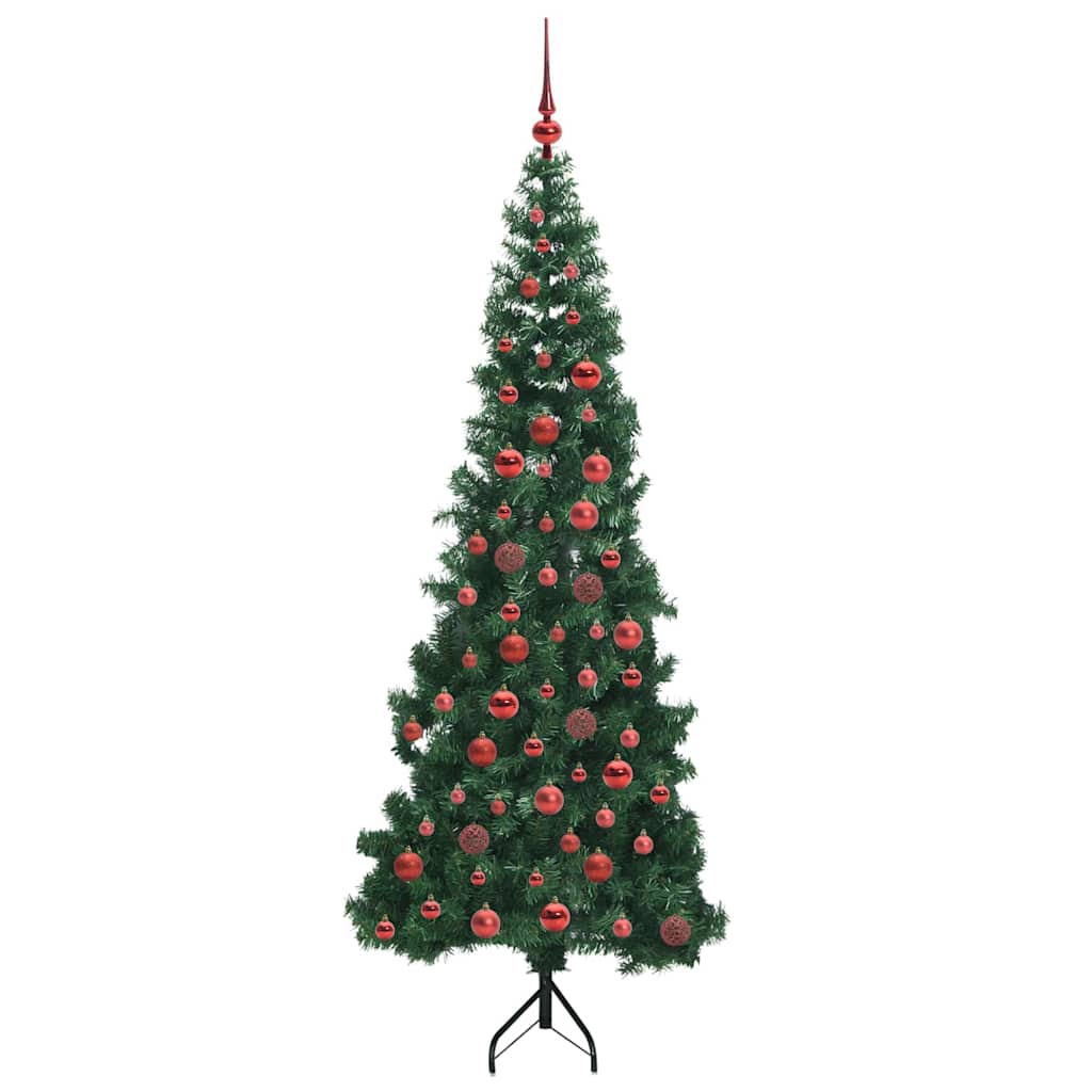 vidaXL Rogowa Sztuczna Choinka z podstawą Zielony 180 cm PVC i Metal
