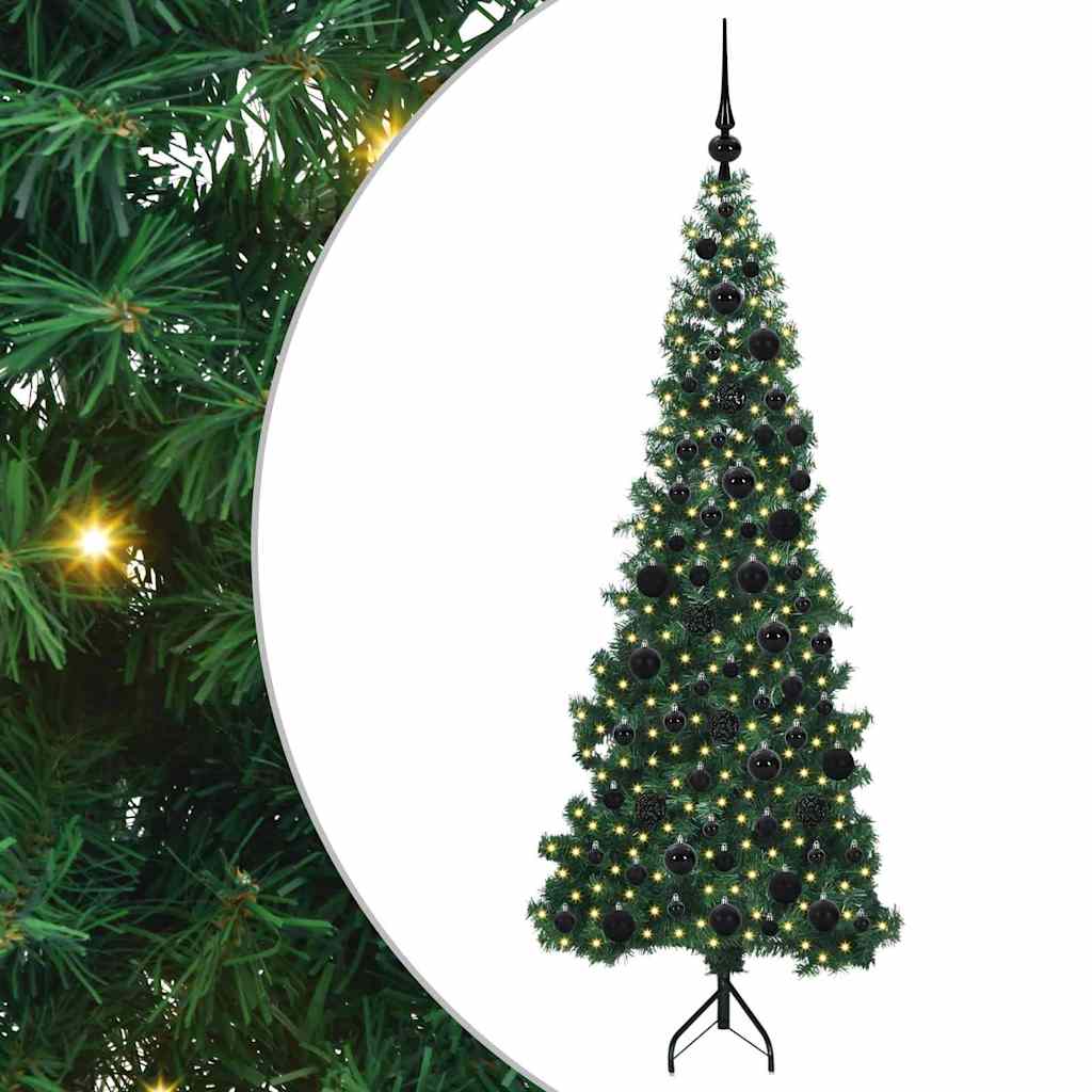 vidaXL Rogowa Sztuczna Choinka z podstawą Zielony 180 cm PVC i Metal