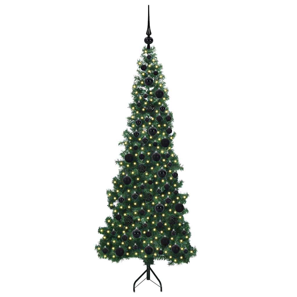 vidaXL Rogowa Sztuczna Choinka z podstawą Zielony 180 cm PVC i Metal