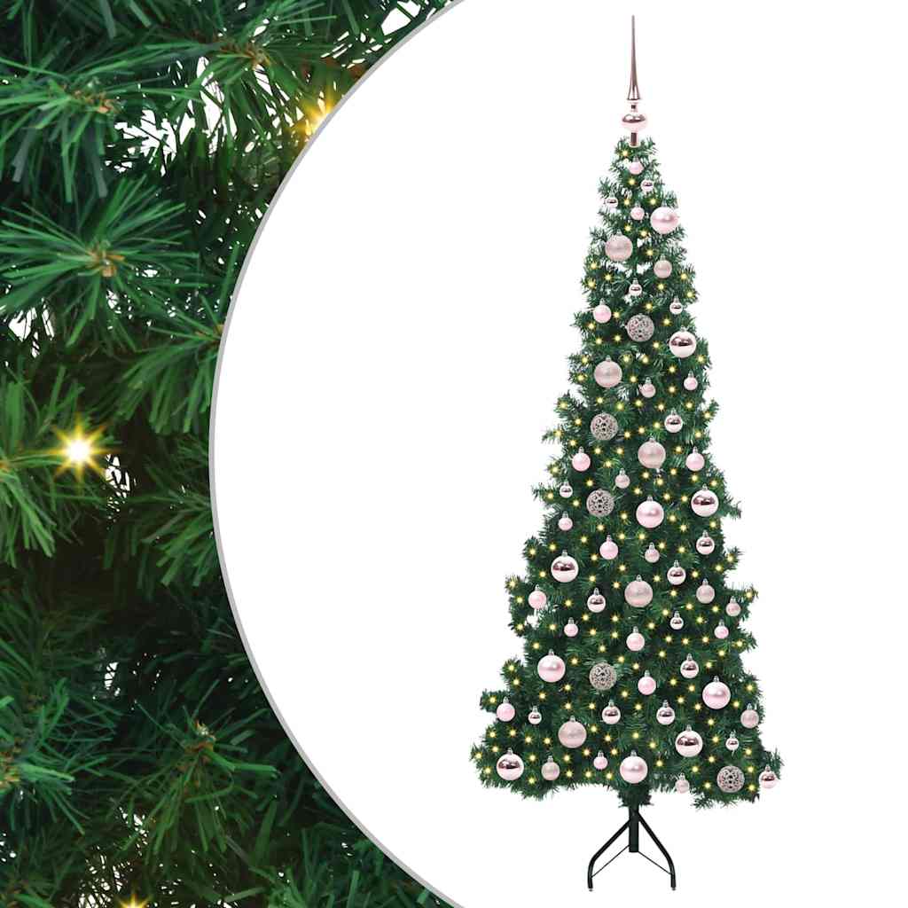vidaXL Rogowa Sztuczna Choinka Zielony 180 cm PVC i Metal