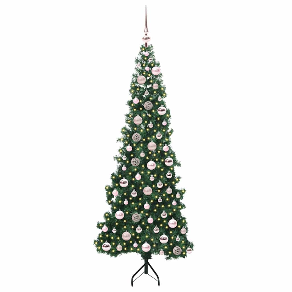 vidaXL Rogowa Sztuczna Choinka Zielony 180 cm PVC i Metal