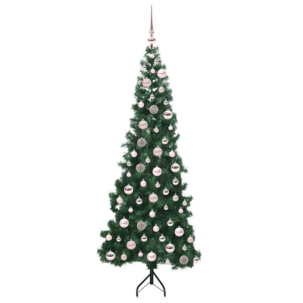 vidaXL Rogowa Sztuczna Choinka Zielony 180 cm PVC i Metal