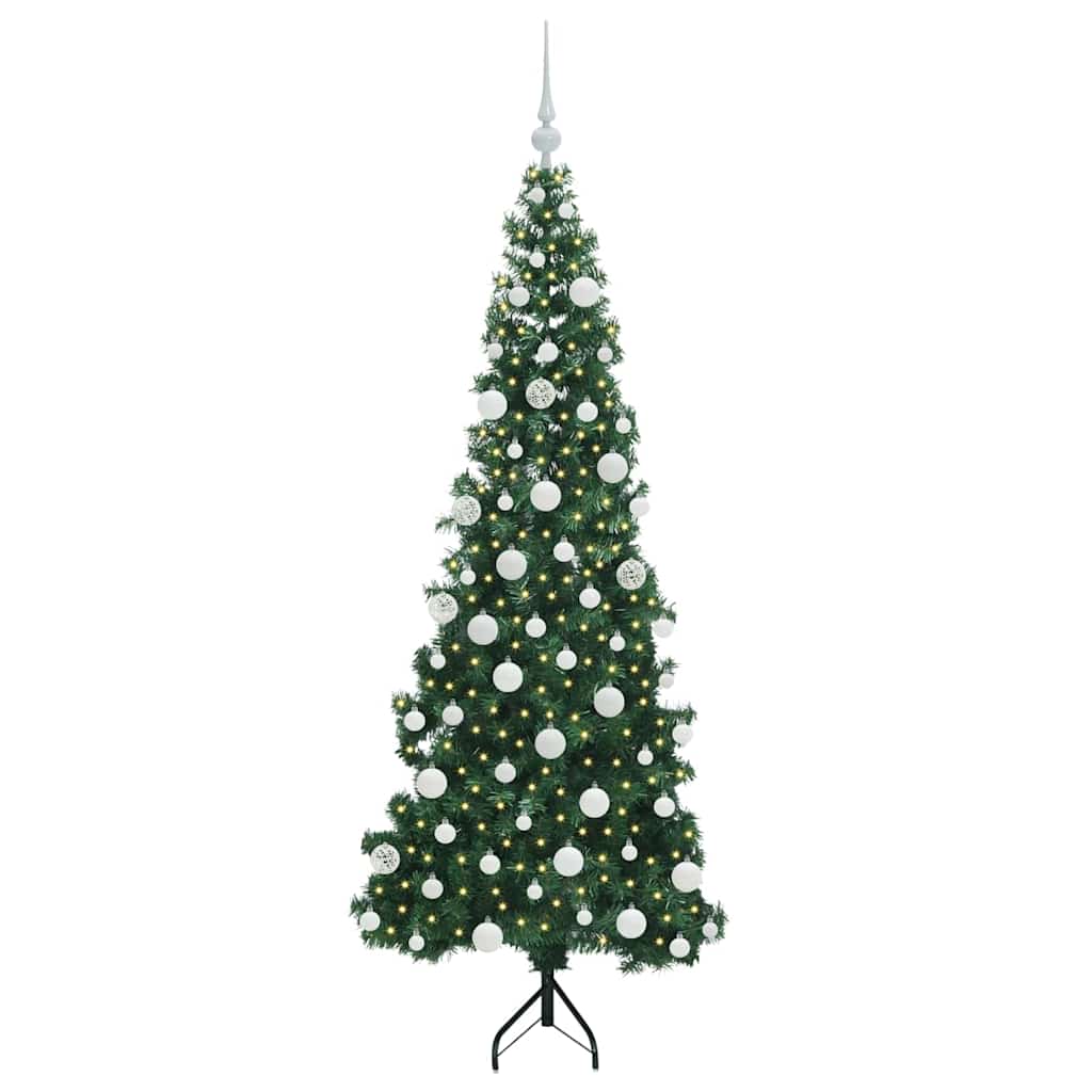 vidaXL Rogowa Sztuczna Choinka z podstawą Zielony 180 cm PVC i Metal