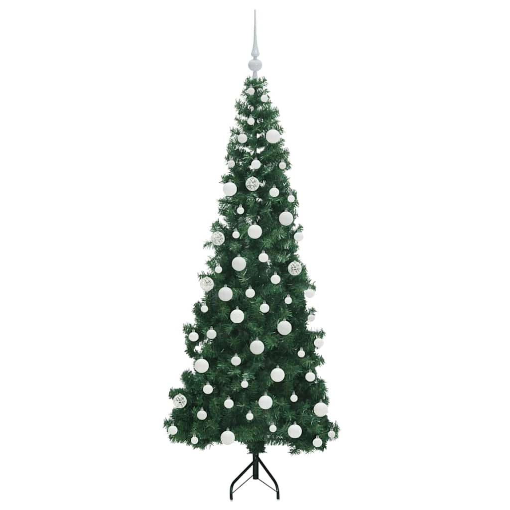 vidaXL Rogowa Sztuczna Choinka z podstawą Zielony 180 cm PVC i Metal