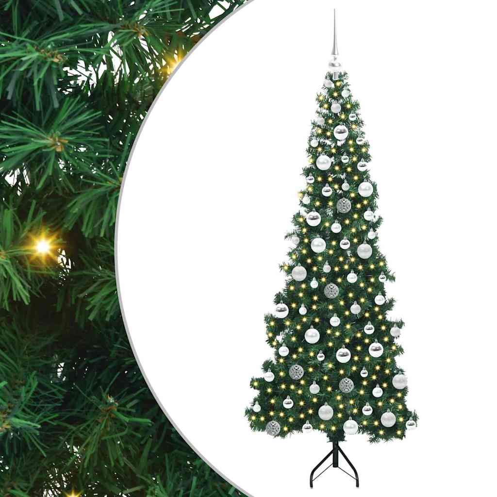 vidaXL Rogowa Sztuczna Choinka z podstawą Zielony 180 cm PVC i Metal