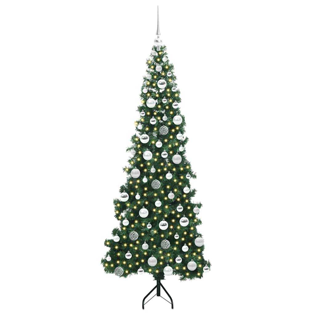 vidaXL Rogowa Sztuczna Choinka z podstawą Zielony 180 cm PVC i Metal