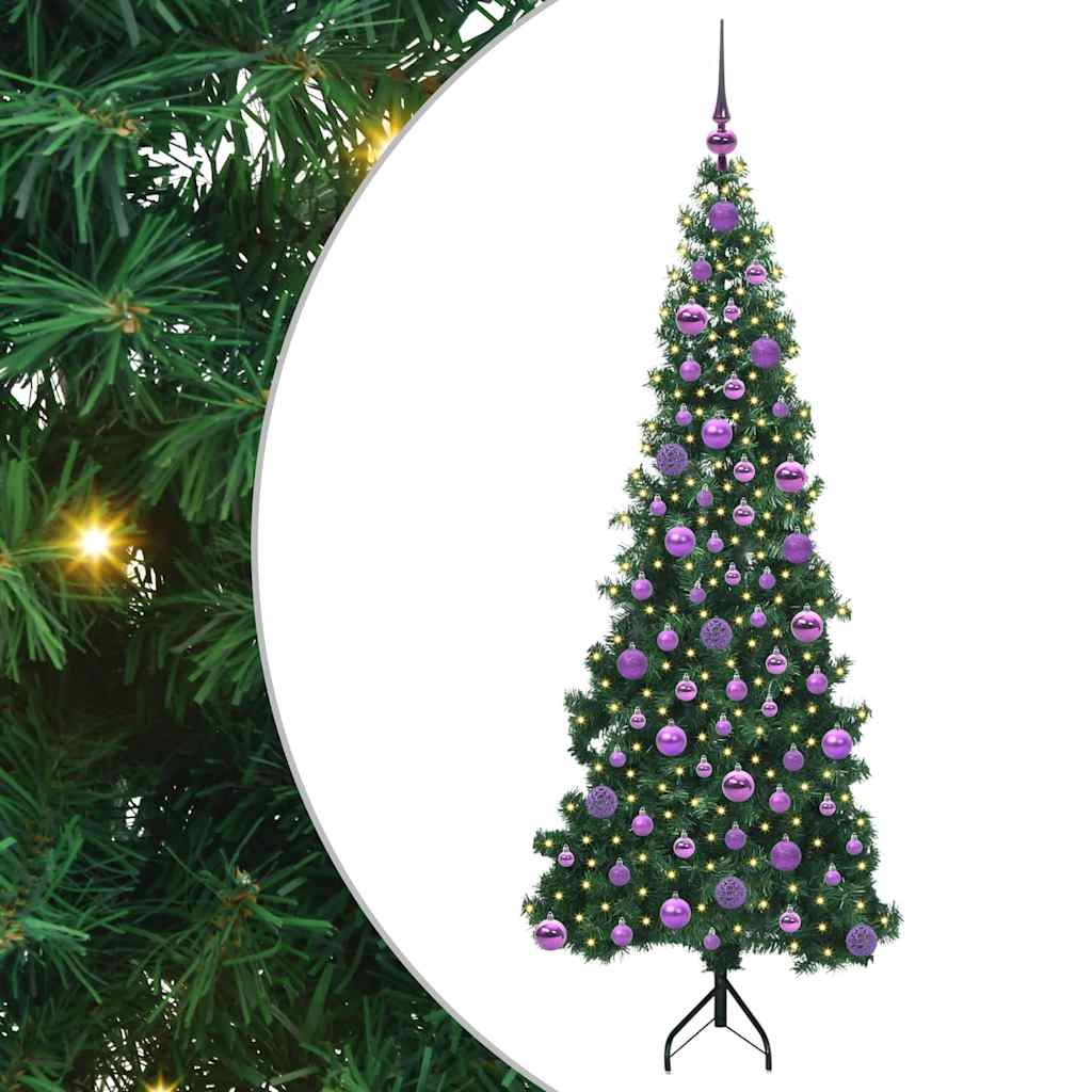 vidaXL Rogowa Sztuczna Choinka z podstawą Zielony 180 cm PVC i Metal