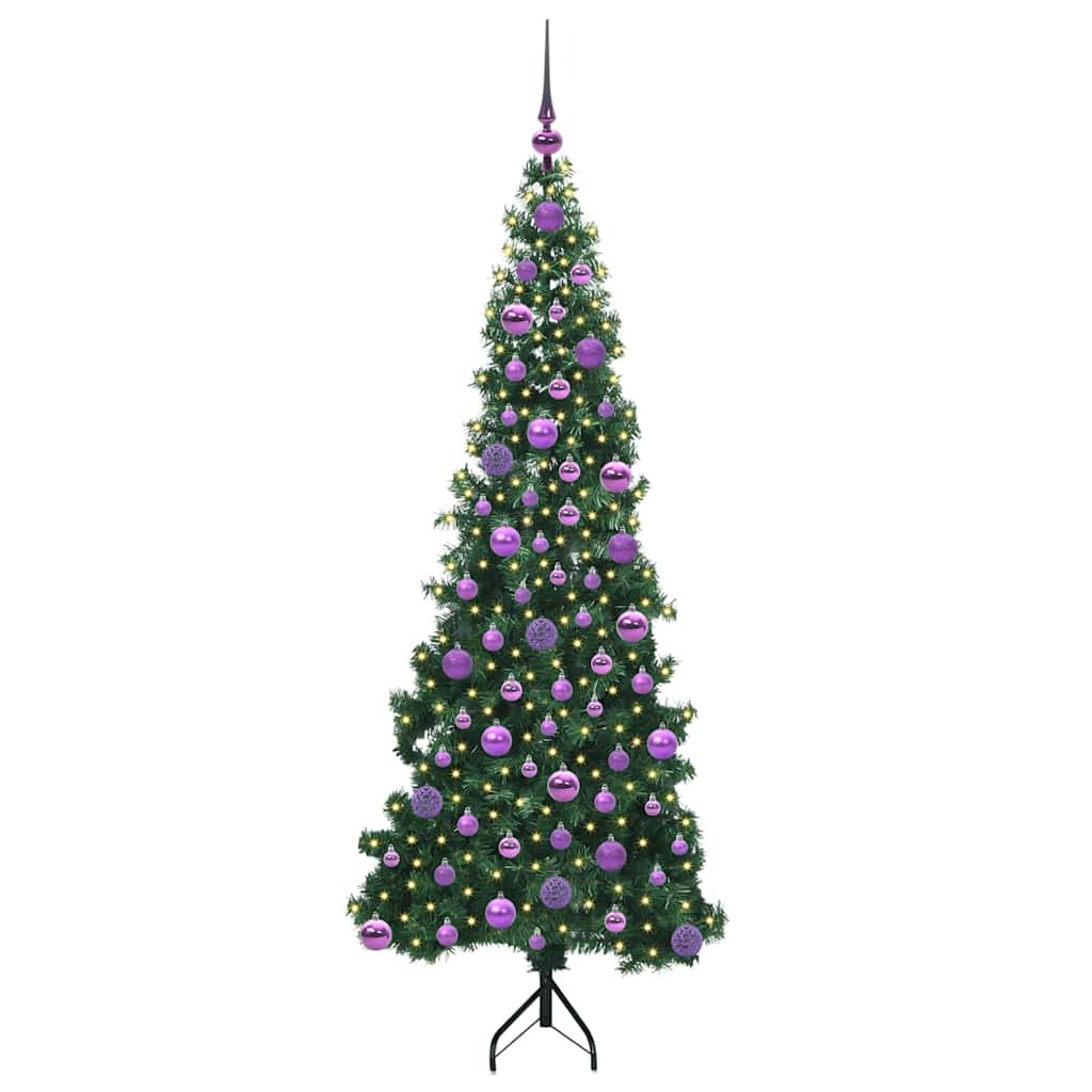 vidaXL Rogowa Sztuczna Choinka z podstawą Zielony 180 cm PVC i Metal