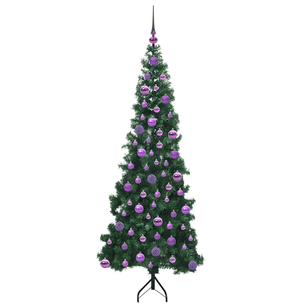vidaXL Rogowa Sztuczna Choinka z podstawą Zielony 180 cm PVC i Metal