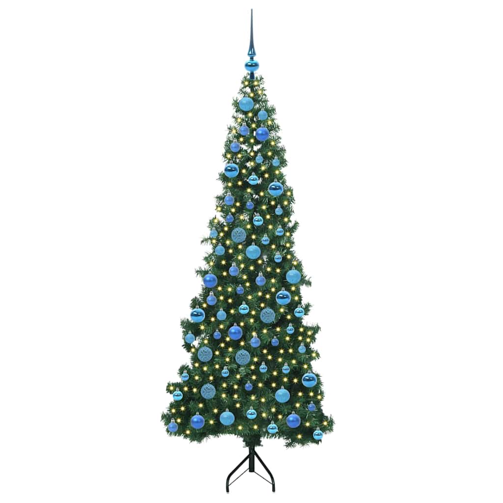 vidaXL Rogowa Sztuczna Choinka z podstawą Zielony 180 cm PVC i Metal