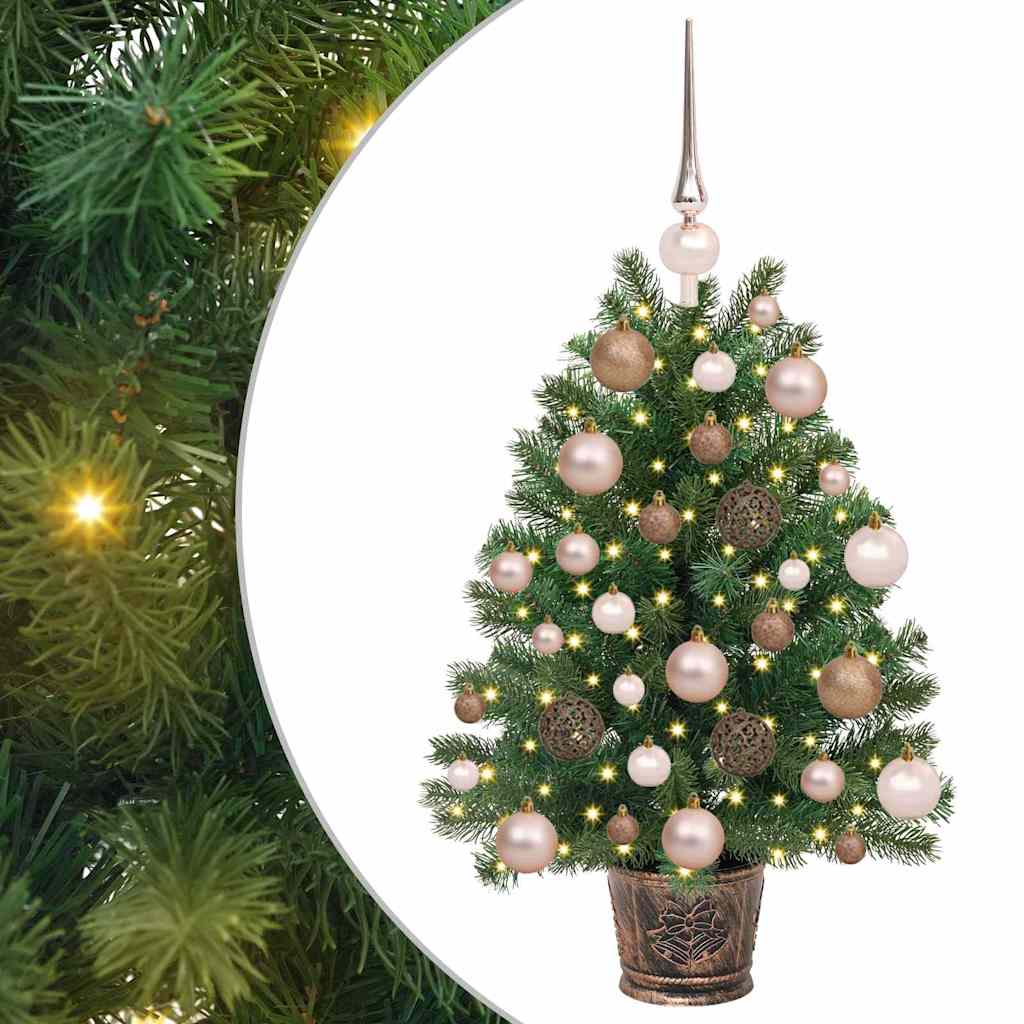 vidaXL Sztuczna choinka z 150 diodami LED Zielony 75 cm PE i PVC
