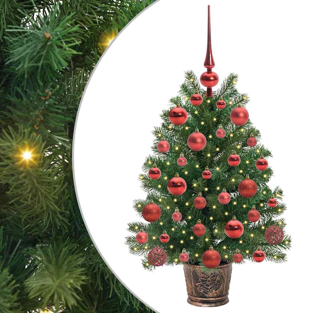 vidaXL Sztuczna choinka z 150 diodami LED Zielony 75 cm PE i PVC