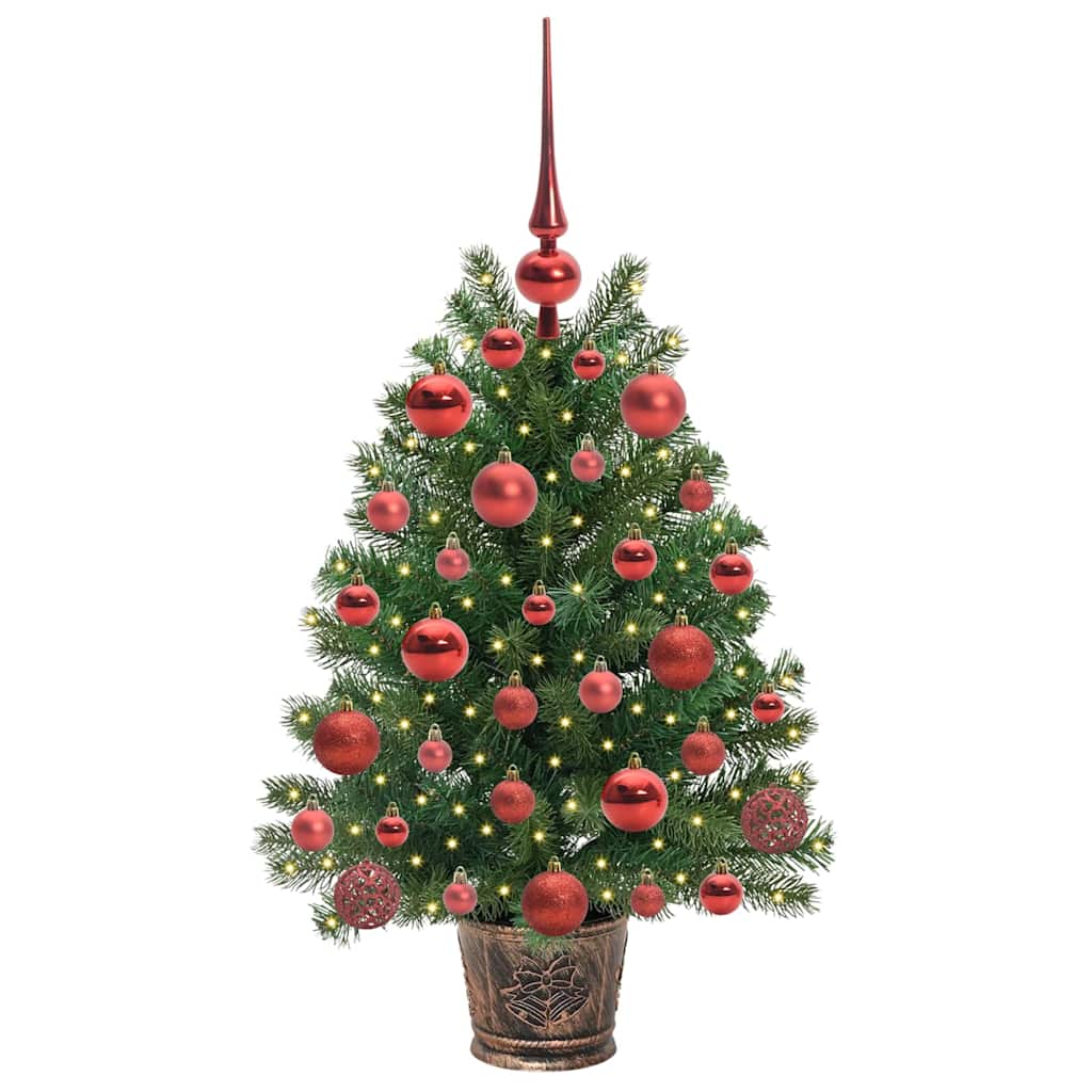 vidaXL Sztuczna choinka z 150 diodami LED Zielony 75 cm PE i PVC