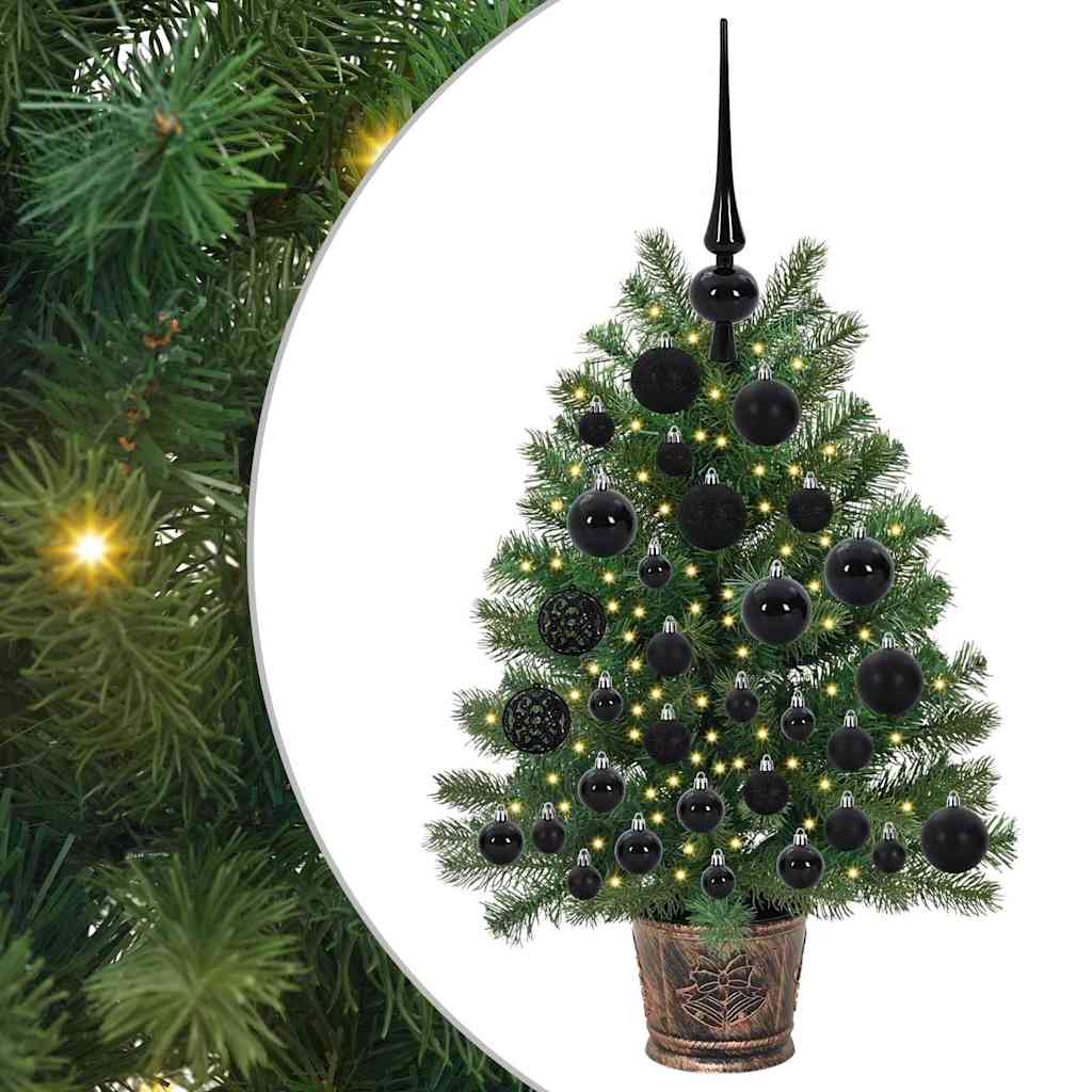 vidaXL Sztuczna choinka z 150 diodami LED Zielony 75 cm PE i PVC