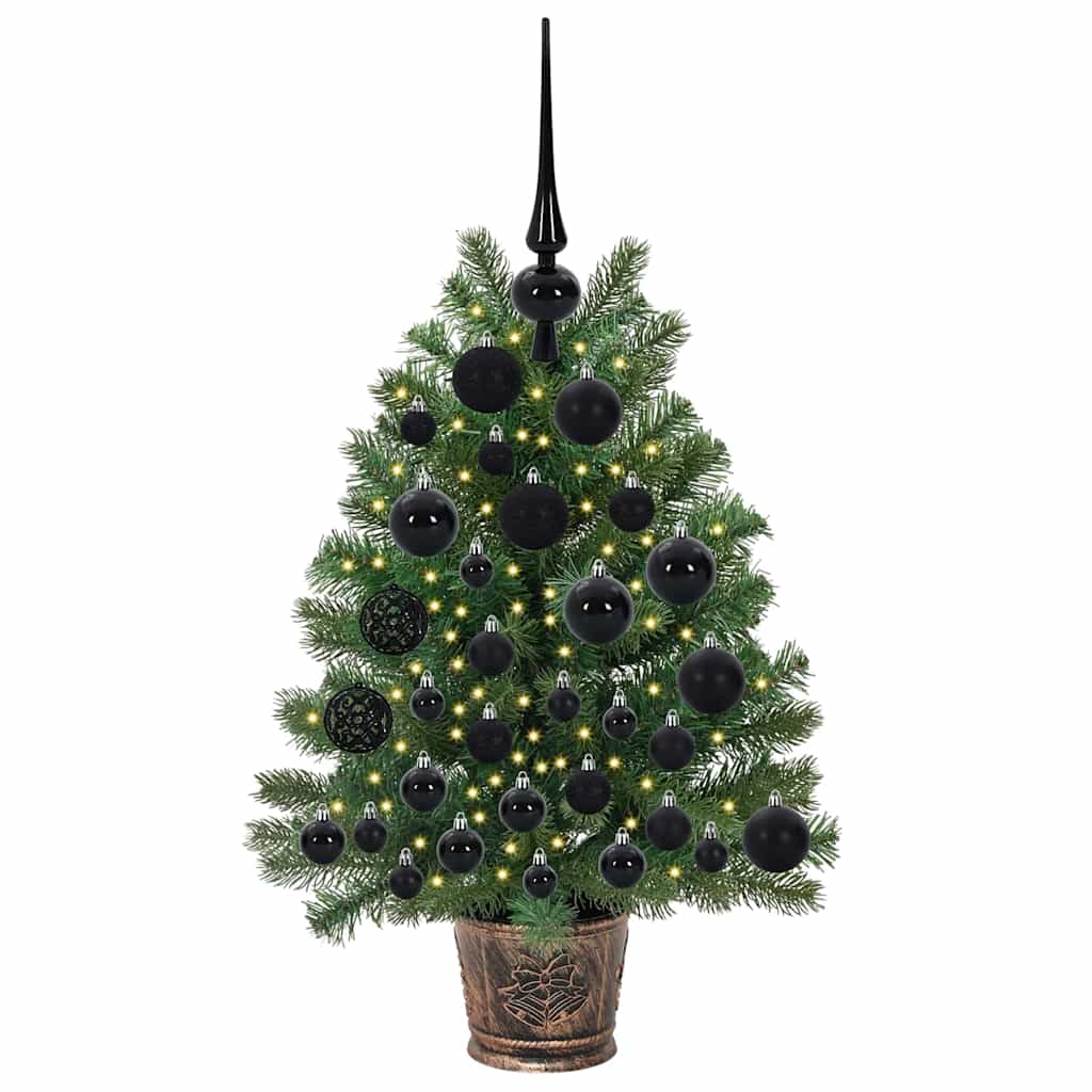 vidaXL Sztuczna choinka z 150 diodami LED Zielony 75 cm PE i PVC
