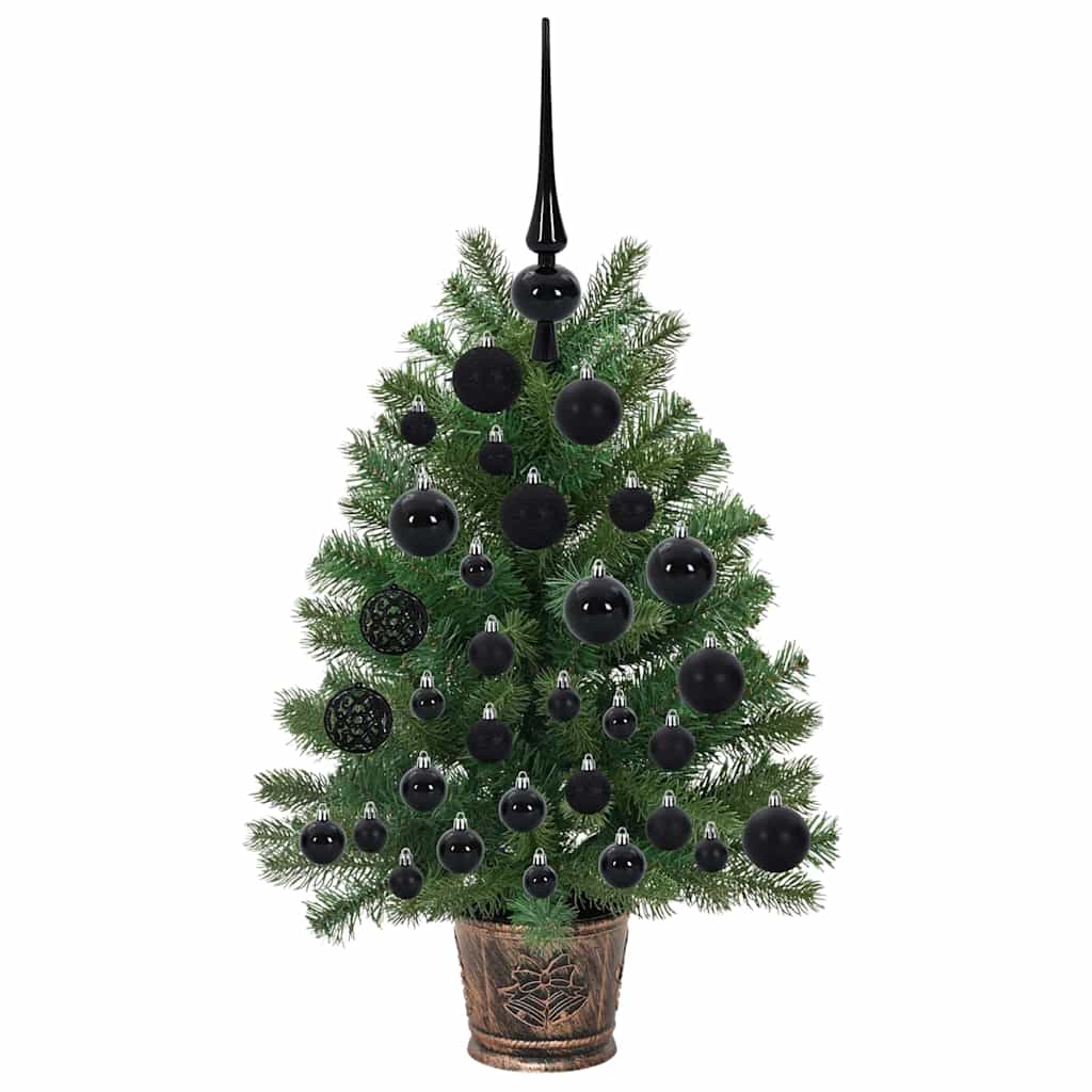 vidaXL Sztuczna choinka z 150 diodami LED Zielony 75 cm PE i PVC