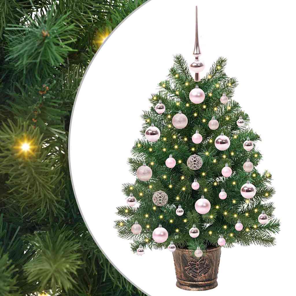 vidaXL Sztuczna choinka z 150 diodami LED Zielony 75 cm PE i PVC