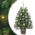 vidaXL Sztuczna choinka z 150 diodami LED Zielony 75 cm PE i PVC