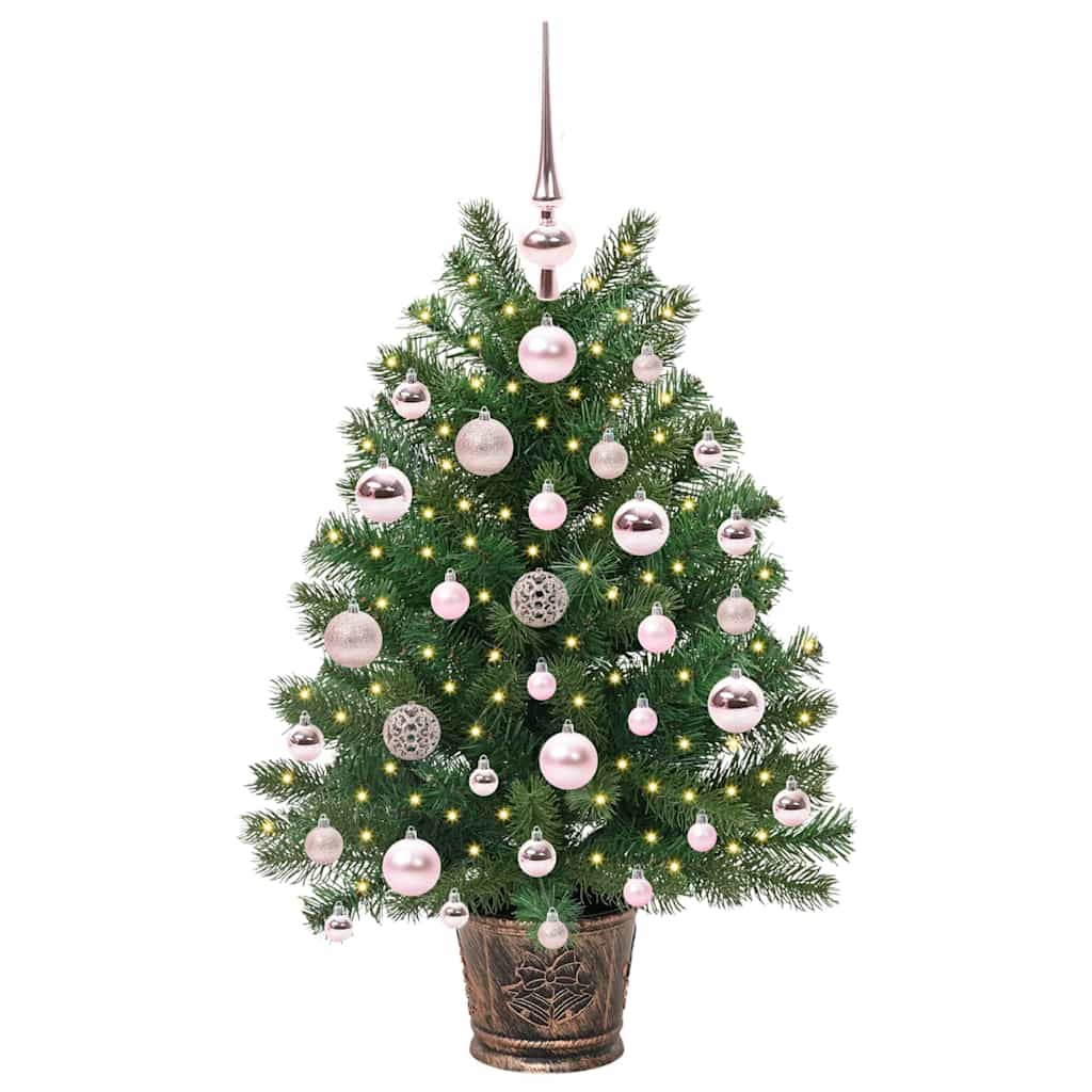 vidaXL Sztuczna choinka z 150 diodami LED Zielony 75 cm PE i PVC