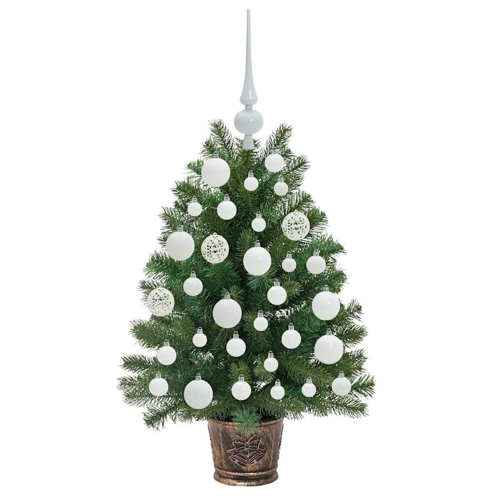 vidaXL Sztuczna choinka z 150 diodami LED Zielony 75 cm PE i PVC