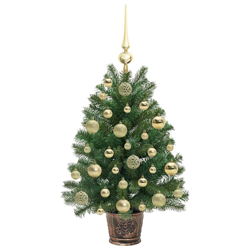 vidaXL Sztuczna choinka z 150 diodami LED Zielony 75 cm PE i PVC