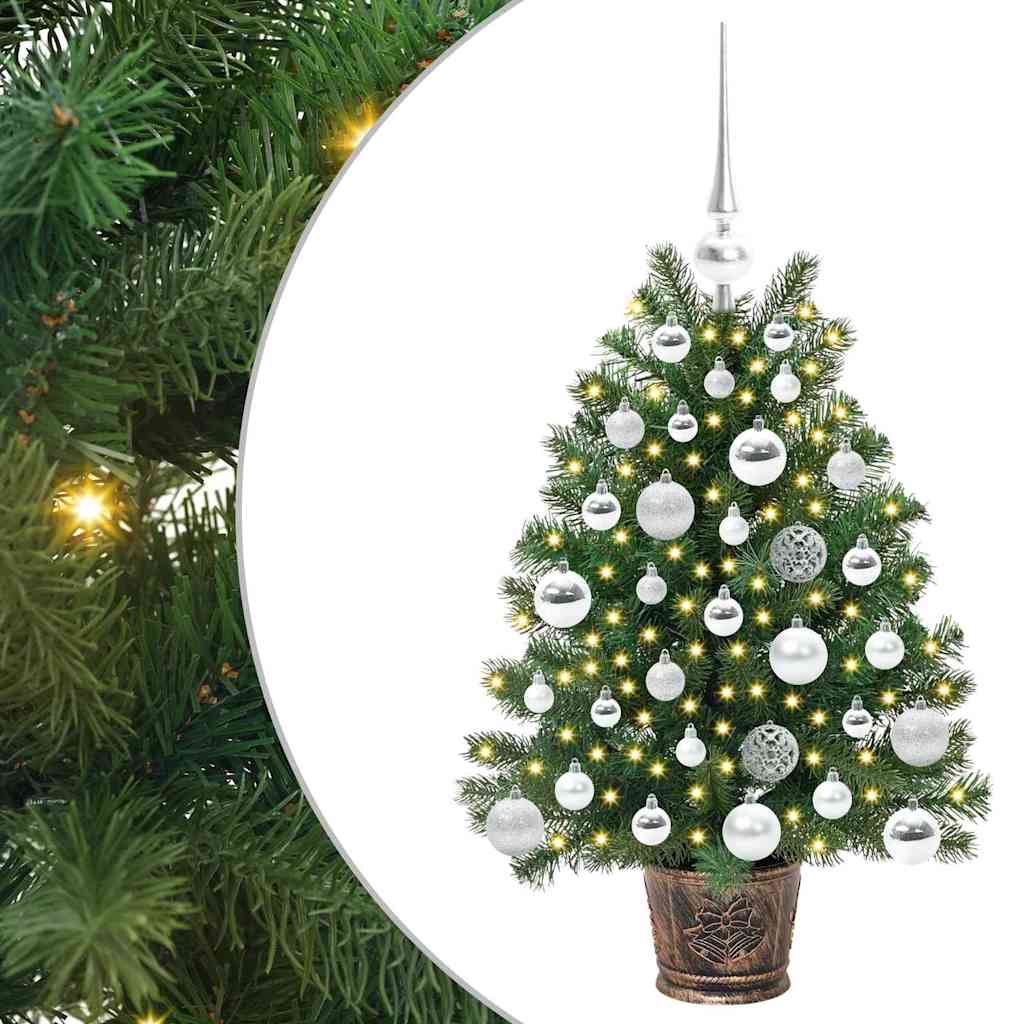 vidaXL Sztuczna choinka z 150 diodami LED Zielony 75 cm PE i PVC