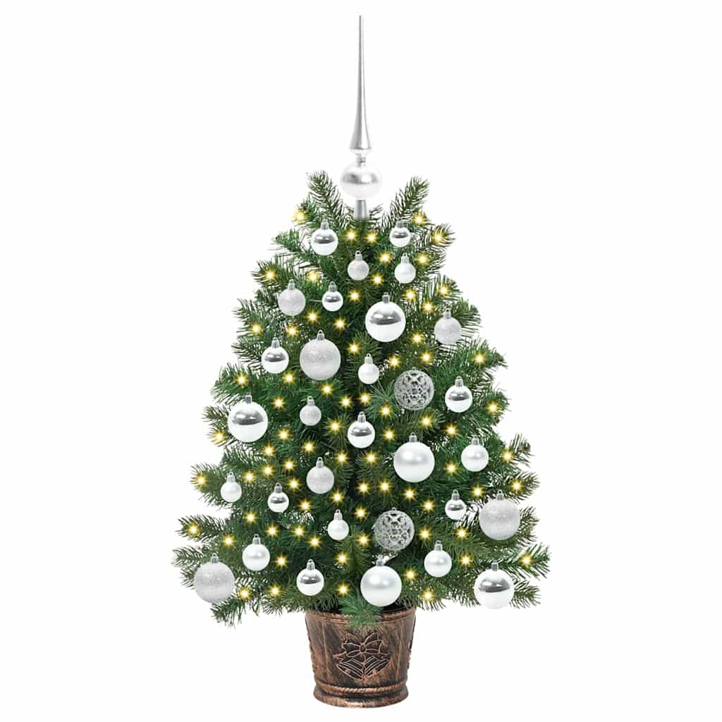 vidaXL Sztuczna choinka z 150 diodami LED Zielony 75 cm PE i PVC