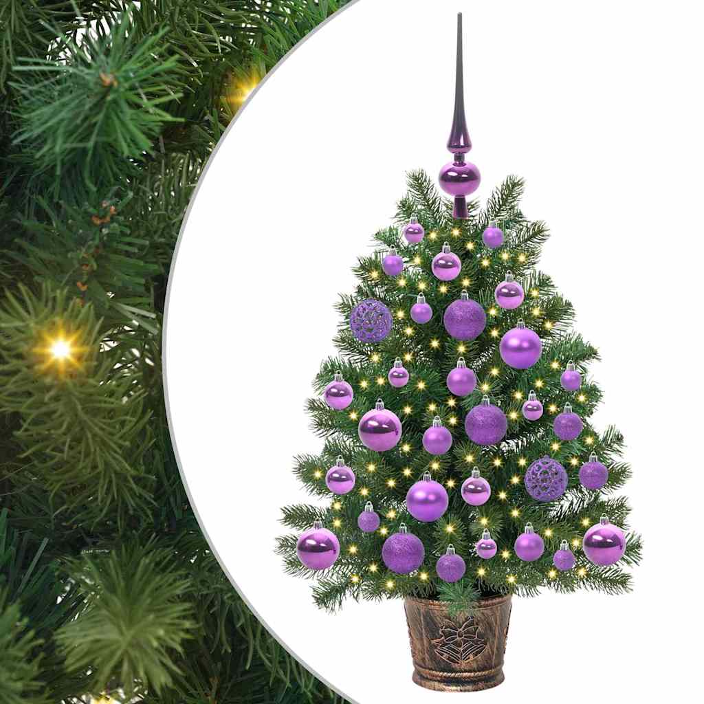 vidaXL Sztuczna choinka z 150 diodami LED Zielony 75 cm PE i PVC