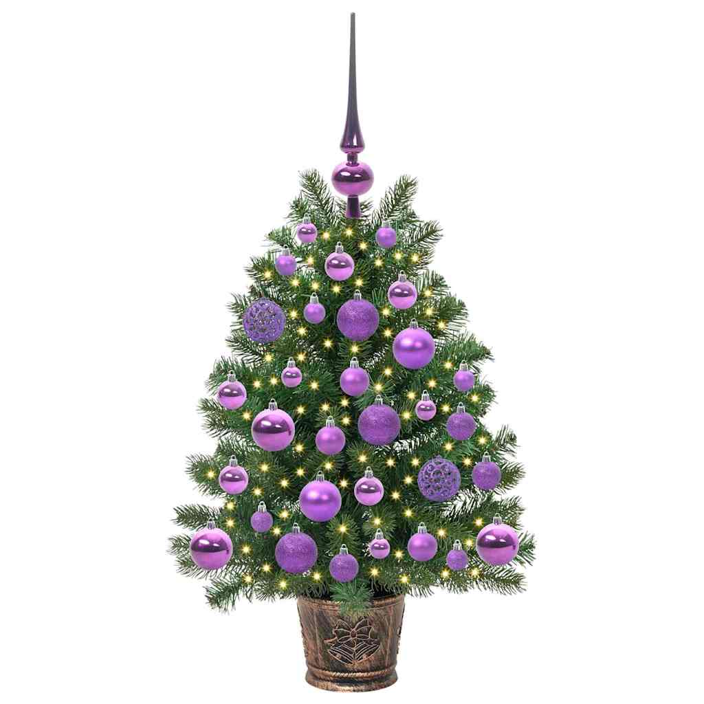 vidaXL Sztuczna choinka z 150 diodami LED Zielony 75 cm PE i PVC