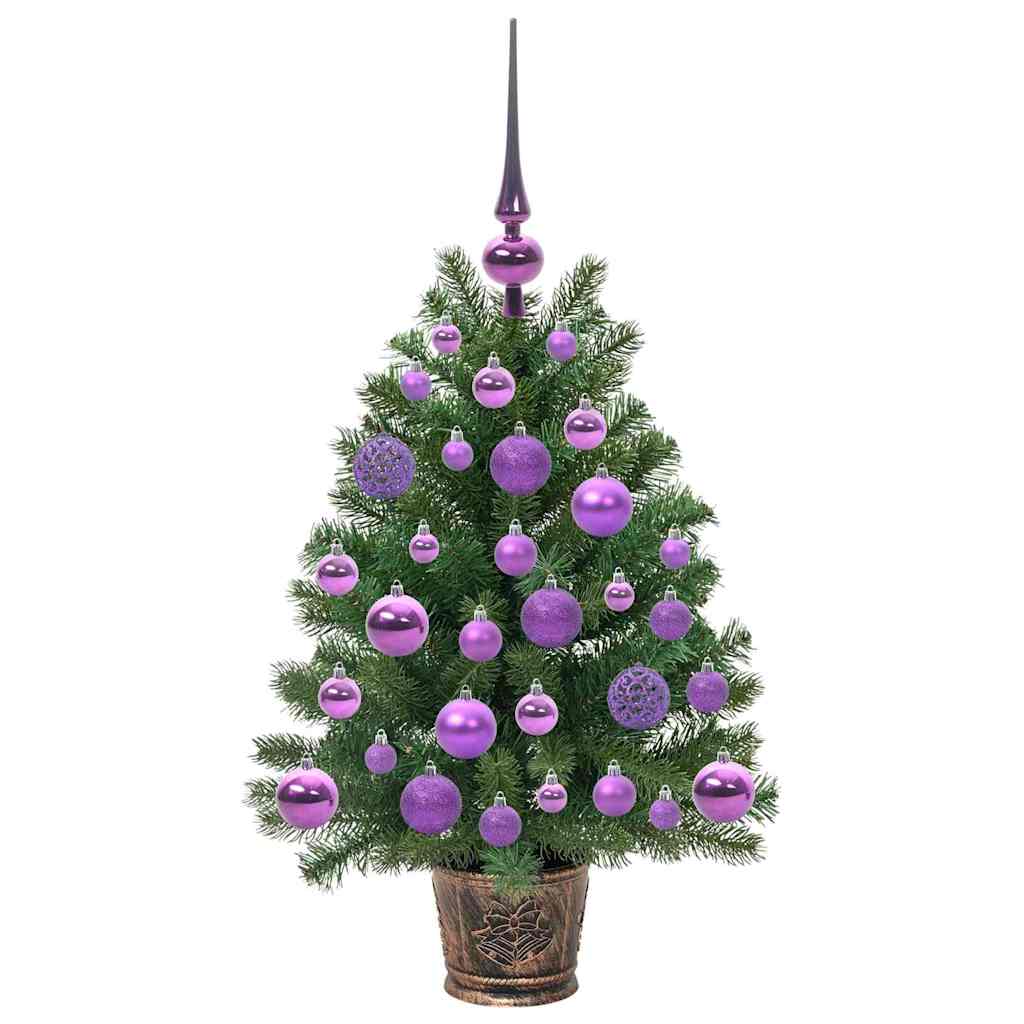 vidaXL Sztuczna choinka z 150 diodami LED Zielony 75 cm PE i PVC