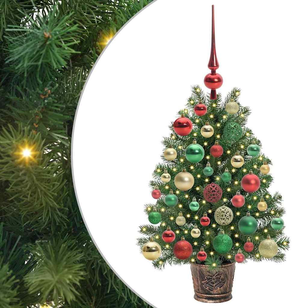 vidaXL Sztuczna choinka z 150 diodami LED Zielony 75 cm PE i PVC