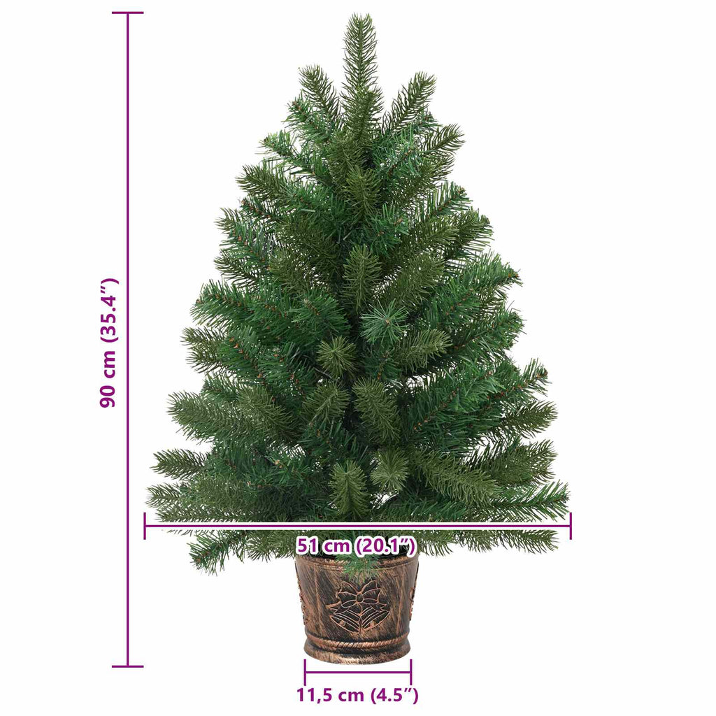 vidaXL Sztuczna choinka z 150 diodami LED Zielony 95 cm PE i PVC