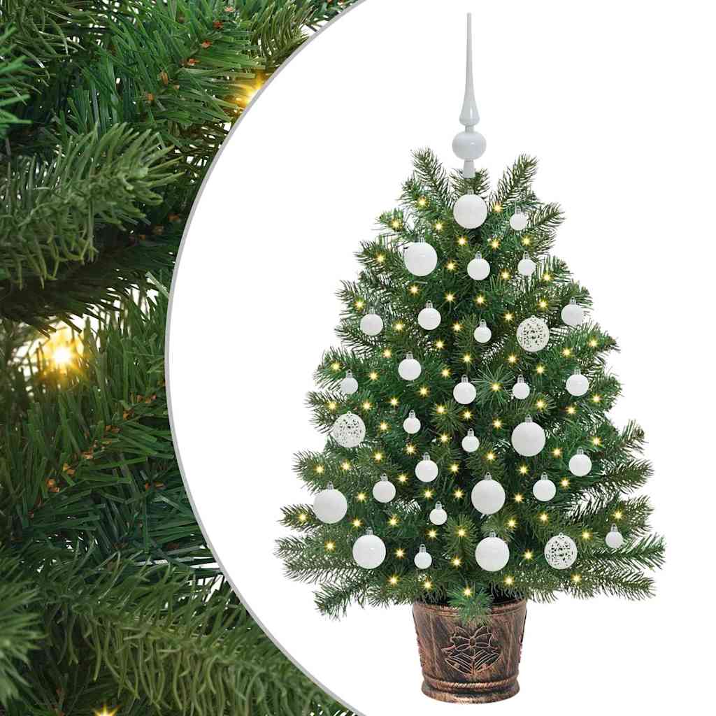 vidaXL Sztuczna choinka z 150 diodami LED Zielony 95 cm PE i PVC