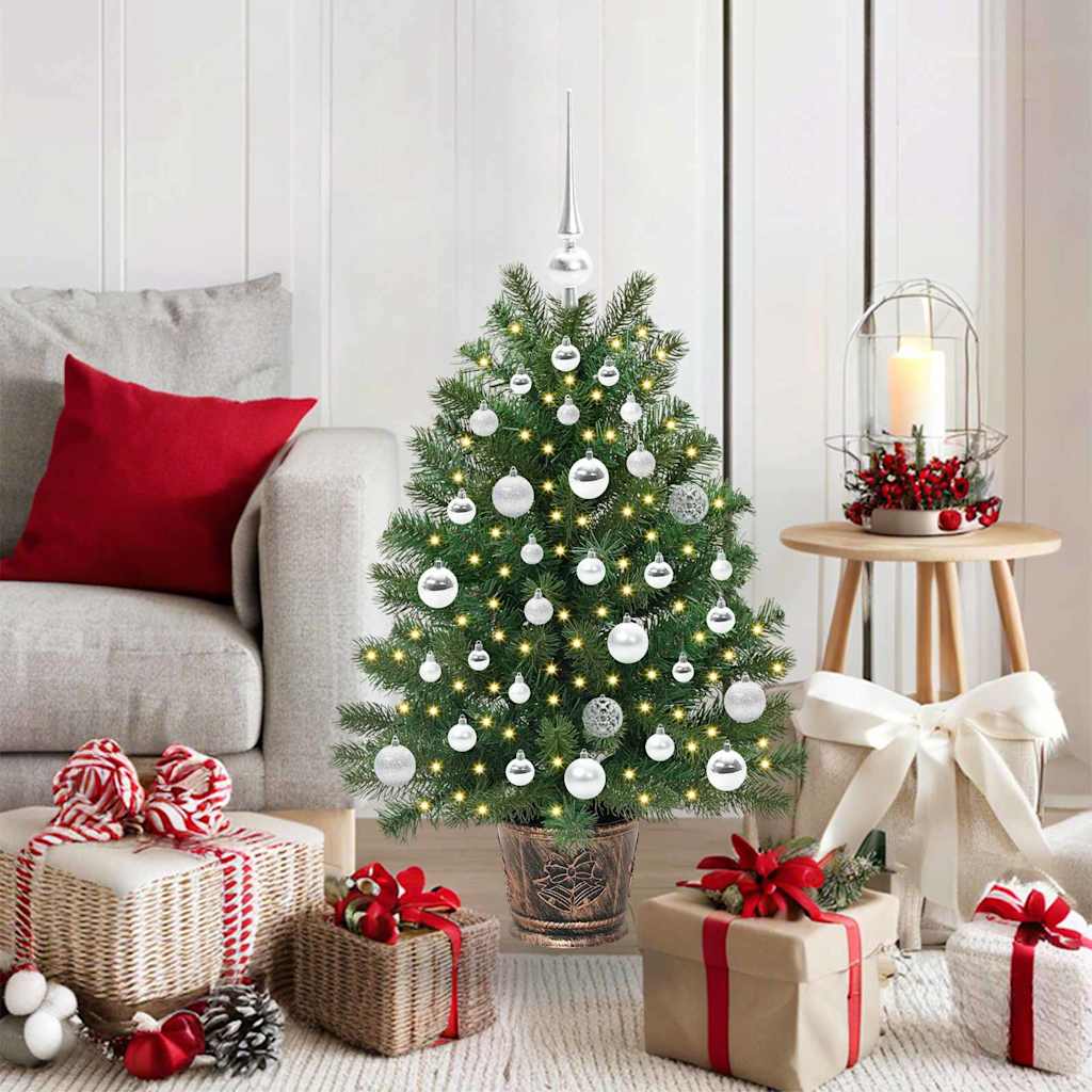 vidaXL Sztuczna choinka z 150 diodami LED Zielony 95 cm PE i PVC