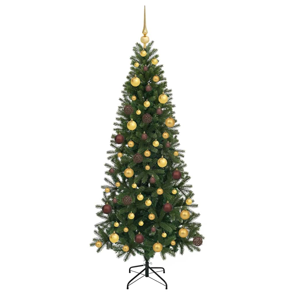 vidaXL Sztuczna choinka z 300 diodami LED Zielony 180 cm PE i PVC