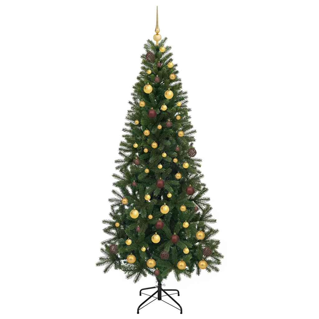 vidaXL Sztuczna choinka z 300 diodami LED Zielony 210 cm PE i PVC