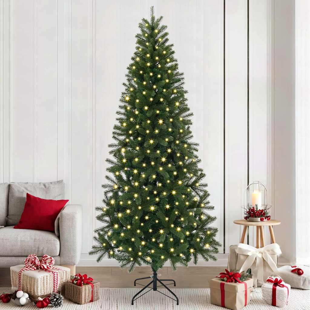 vidaXL Sztuczna choinka Zielony 240 cm PE i PVC
