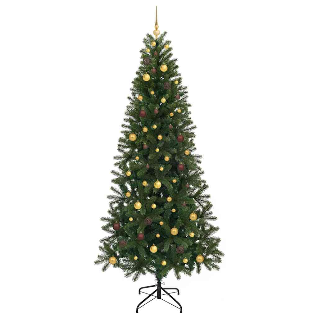 vidaXL Sztuczna choinka z 300 diodami LED Zielony 240 cm PE i PVC