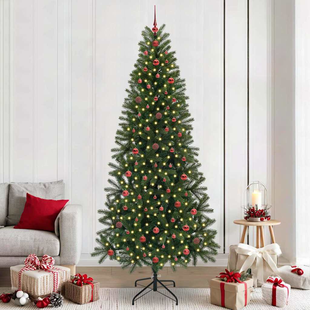 vidaXL Sztuczna choinka Zielony 240 cm PE i PVC