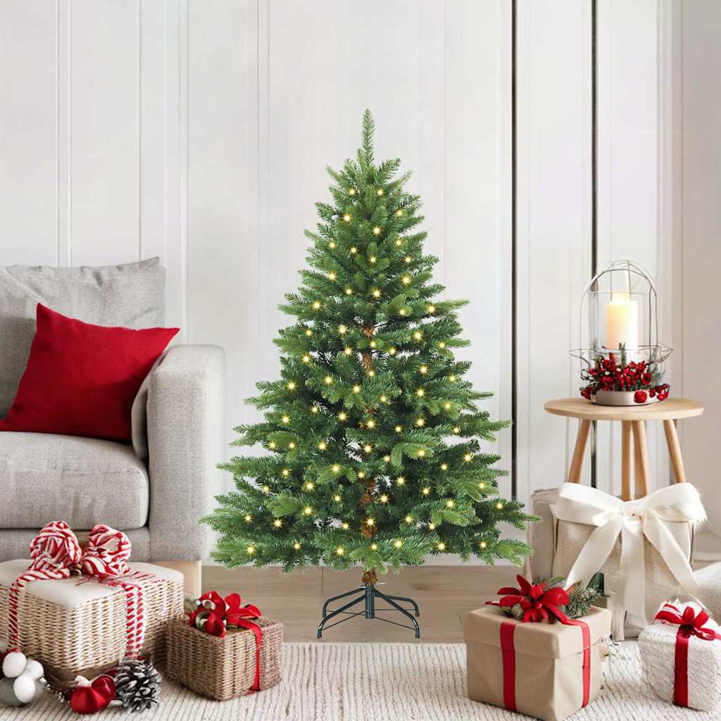 vidaXL Sztuczna choinka z 150 diodami LED Zielony 120 cm PE i PVC