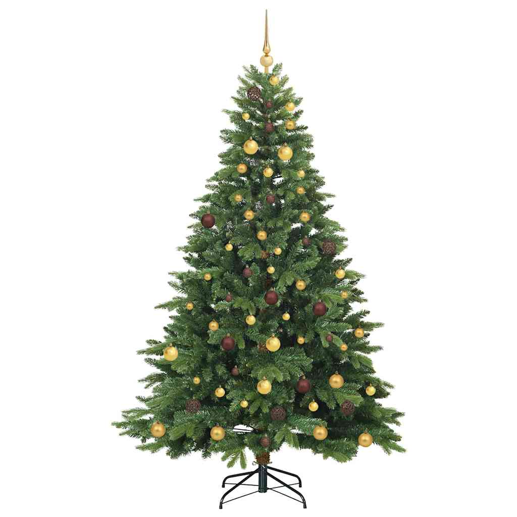 vidaXL Sztuczna choinka z 300 diodami LED Zielony 210 cm PE i PVC