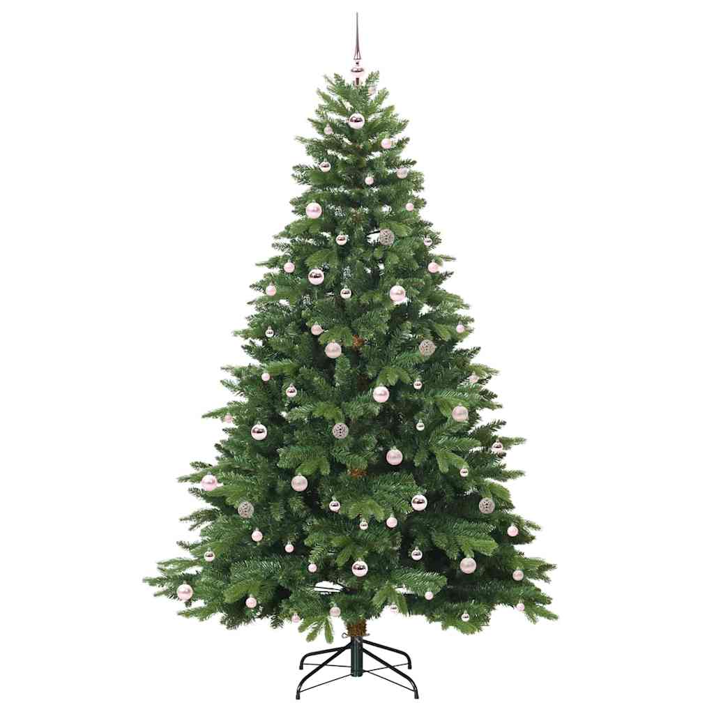 vidaXL Sztuczna choinka z 300 diodami LED Zielony 240 cm PE i PVC
