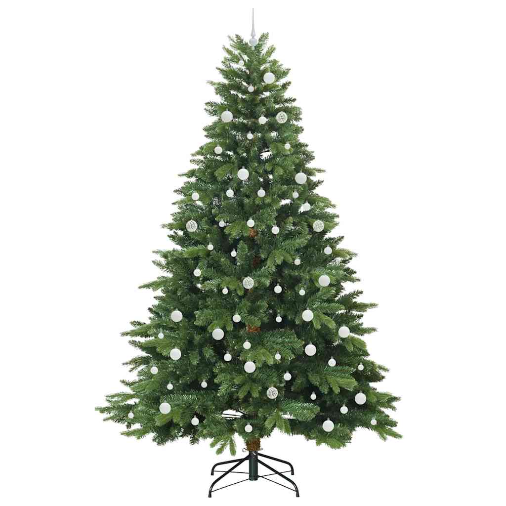 vidaXL Sztuczna choinka z 300 diodami LED Zielony 240 cm PE i PVC