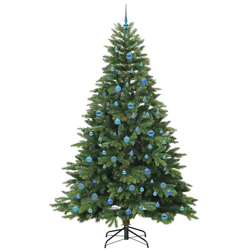 vidaXL Sztuczna choinka z 300 diodami LED Zielony 240 cm PE i PVC